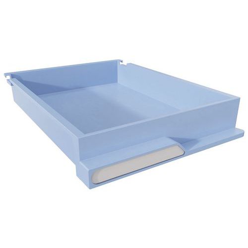 Tiroir 6cm Bleus Avec Etiquettes Bleues