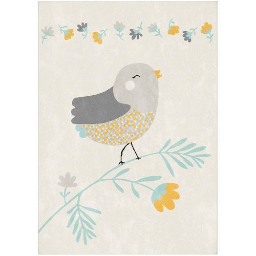 Tapis Oiseau Gris 120x170 Cm - Beige