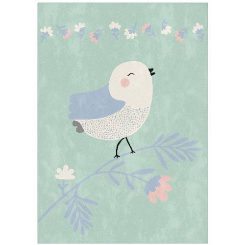 Tapis Oiseau 120x170 Cm - Vert D'eau
