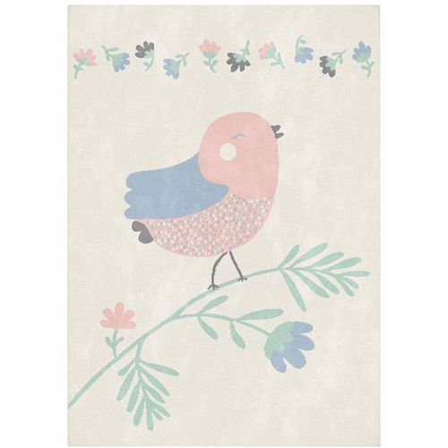 Tapis Oiseau Rose 120x170 Cm - Beige