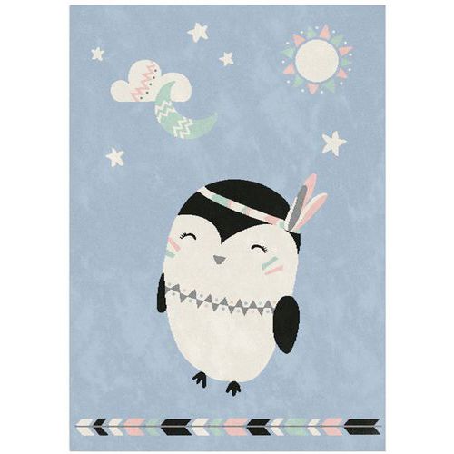 Tapis Chouette 120x170 Cm - Bleu