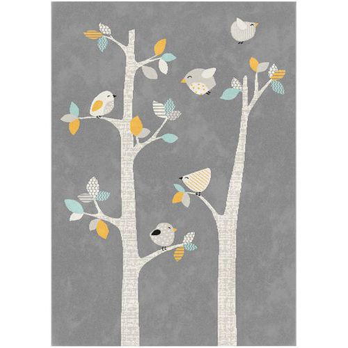 Tapis Arbre 120x170 Cm - Gris Foncé