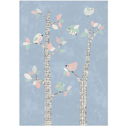 Tapis Arbre 120x170 Cm - Bleu