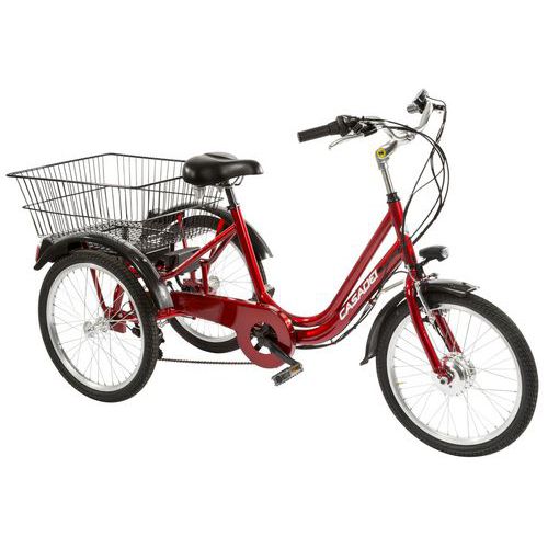 Casadei - Vélo Électrique 3 Roues Enfant 20 Pouces 6 Vitesses Rouge