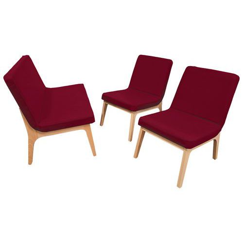 Pack Zélos Ss Surpiqûre :2 Chauf.s+1 Banquette 2 Pl Hêtre Géranium