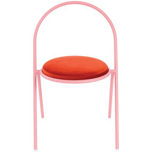 Chaise Galette Velours Saturne - Lot De 2 - Rose - Rouille