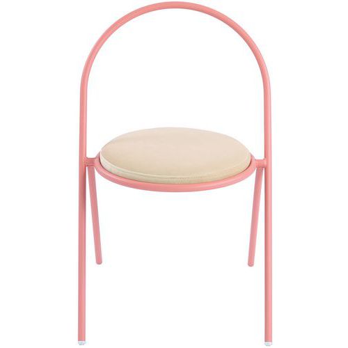 Chaise Galette Velours Saturne - Lot De 2 - Rose - Ivoire