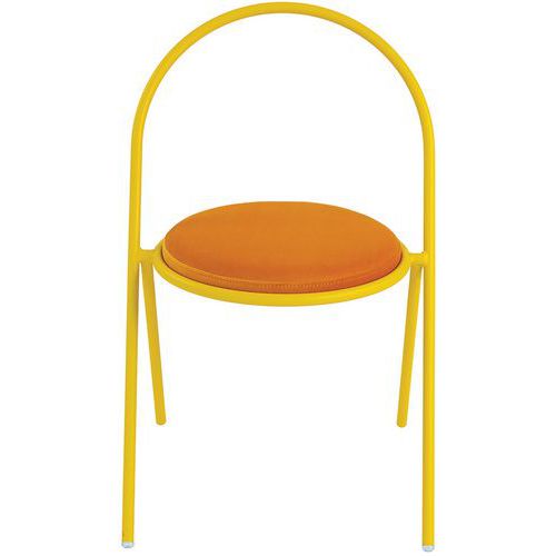 Chaise Galette Velours Saturne - Lot De 2 - Safran