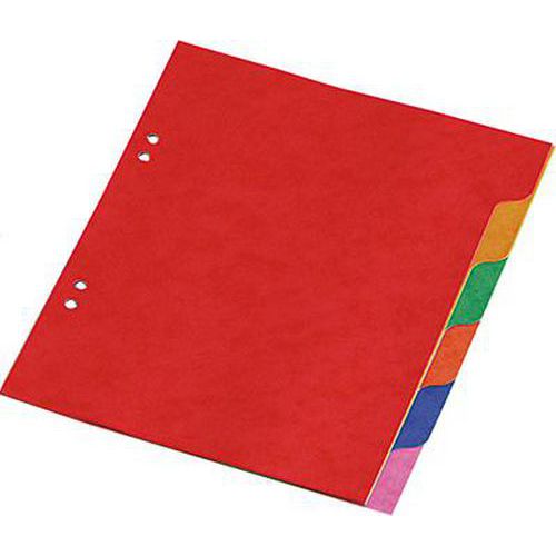 Jeu 6 Intercalaires Carte Lustrée 17x22cm Couleurs Assorties