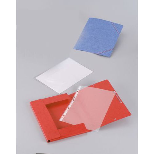 Paquet de 10 chemises 390g à élastiques pour format A4 assorties carte lustrée thumbnail image 1