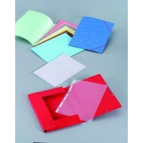 Chemise à élastiques et rabats pour format A4 carte lustrée - Rouge (Paquet de 10) thumbnail image 1