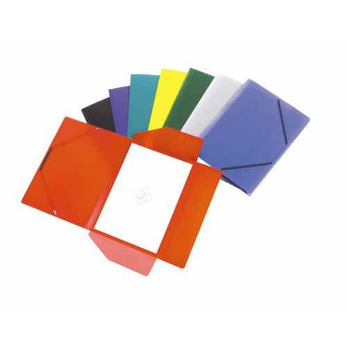 Chemise polypropylène élastiques et rabats pour format A4  épaisseur 4/10e couleurs assorties thumbnail image 1