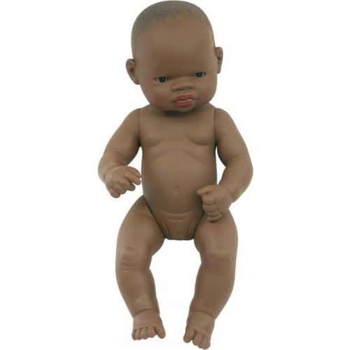 Bébé africain fille 32 cm sans cheveux thumbnail image 1