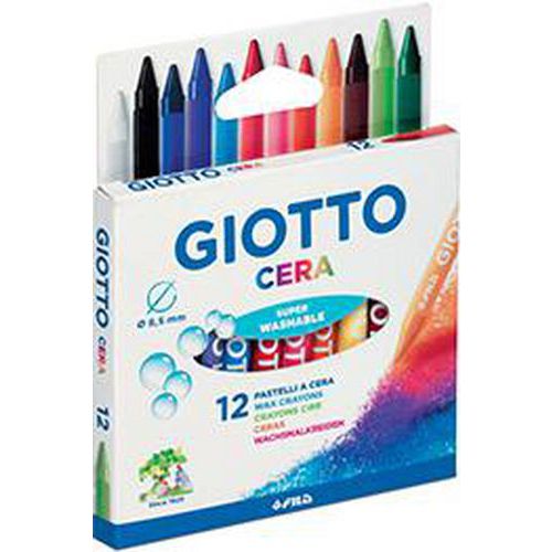 Pochette 12 crayons cire Omyacolor Giotto thumbnail image 1