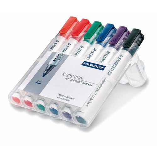 Pochette 6 Marqueurs Pointe Ogive Assortis Staedtler