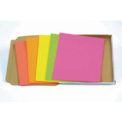 Paquet 100 feuilles affiche fluo A4, couleurs assorties - 90 g thumbnail image 1