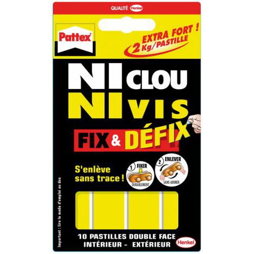 Etui 10 Pastilles Pattex Ni Clou Ni Vis