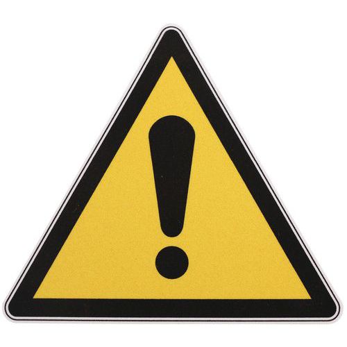 Manutan Expert - Panneau Signal Danger Adhésif Triangle 100 mm - Norme ISO 7010