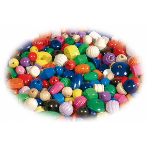 Sachet 500 g perles bois couleurs et formes assorties thumbnail image 1