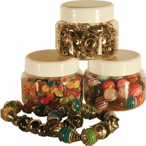 Ensemble 3 pots de 100 gr de perles bijoux assortis thumbnail image 1