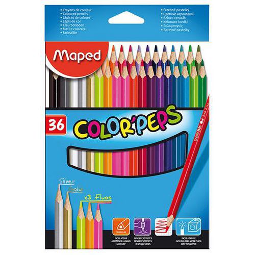 Pochette de 36 crayons couleurs School Peps Maped thumbnail image 1