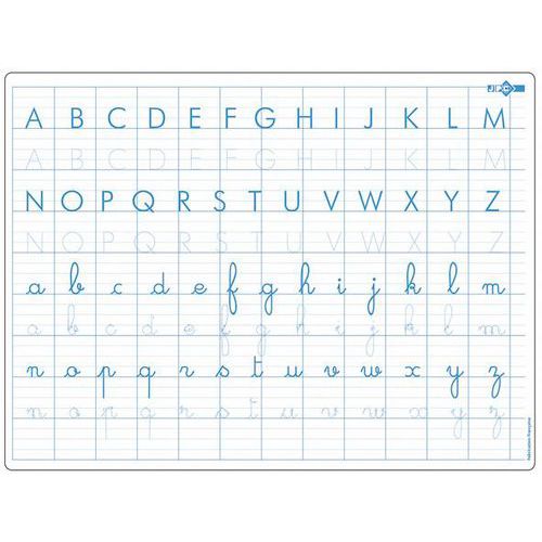 Ardoise 24 x 34 cm double face - écriture alphabet les 4 formes d’écriture : majuscules, minuscules thumbnail image 1