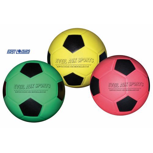 Lot 4 ballons soft mousse 15,5 cm poids 220 g, coloris assortis. thumbnail image 1
