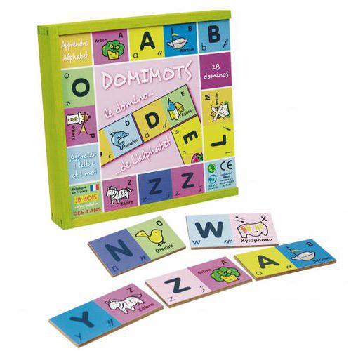 Domimots le domino de l'alphabet 28 pièces thumbnail image 1