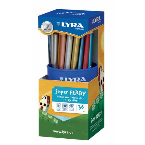 Pot de 36 crayons de couleur métallisés gros module Lyra thumbnail image 1