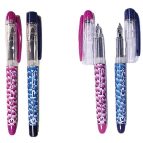 Set De 10 Stylos Plume Acier Avec 1 Cartouche