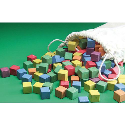 Set de 150 cubes en bois recyclé thumbnail image 1