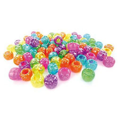 Sachet 1000 perles cassis multicolores pailletées. diam : 4 mm thumbnail image 1