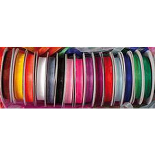 Lot 15 rubans organza couleurs assorties 10mm x 10m thumbnail image 1