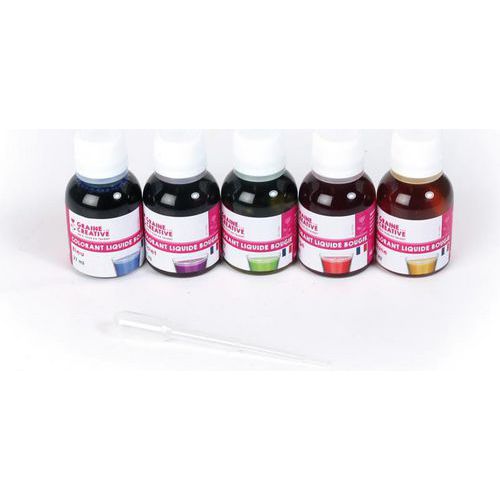 Barquette 5 flacons colorants bougie assorties 5x27 ml thumbnail image 1