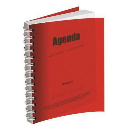 Agenda journalier polypropylène hélicoïdale 12x17cm - Lecas thumbnail image 1