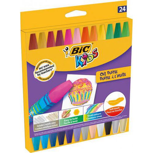 Etui 24 pastels à huile Bic Kids thumbnail image 1