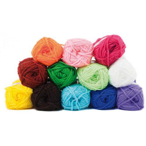 Lot 12 pelotes de laine 25 g couleurs vives assorties thumbnail image 1