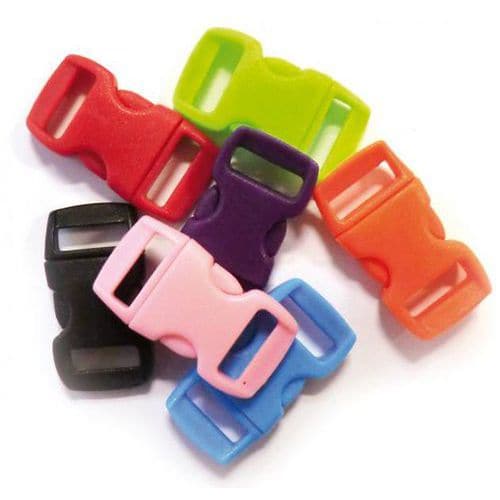 Sachet de 10 clips plastique 10mm en couleurs assorties thumbnail image 1
