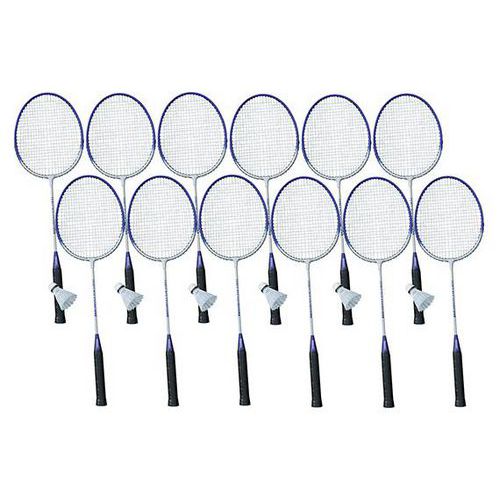 Lot de 12 raquettes badminton + 6 volants thumbnail image 1