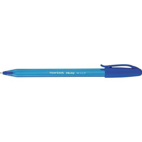 Paper Mate stylo bille à capuchon InkJoy 100 CAP, pointe fine 0,5 mm - bleu thumbnail image 1