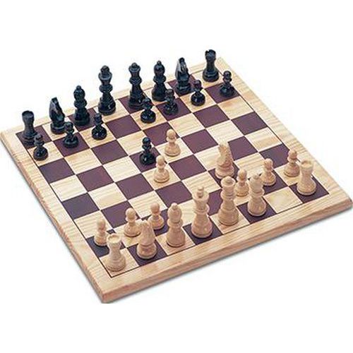 Plateau de jeu d'échecs en bois massif thumbnail image 1