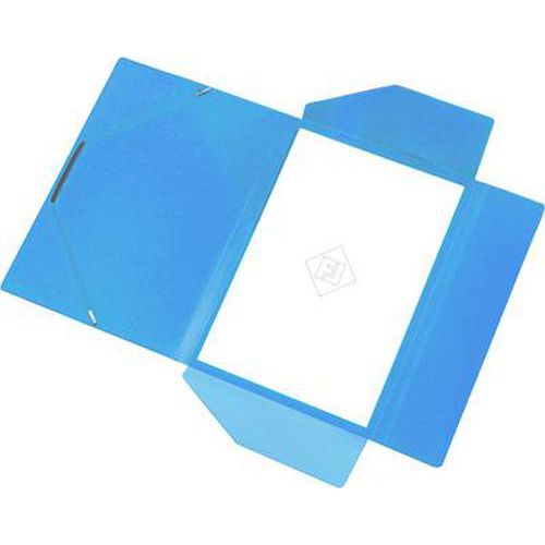 Chemise polypropylène élastique et rabats A4 épaisseur 4/10e - Bleu thumbnail image 1