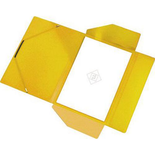 Chemise Polypropylène Ã‰lastique Et Rabats A4 4/10e Jaune