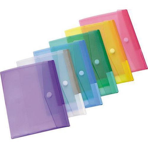 Assortiment de 12 pochettes avec bande agrippante couleurs assorties 31.6 x 24 cm thumbnail image 1