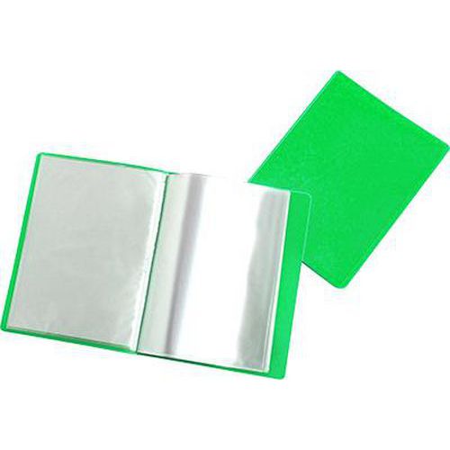 Reliure plastique 20 volets transparents - Vert thumbnail image 1