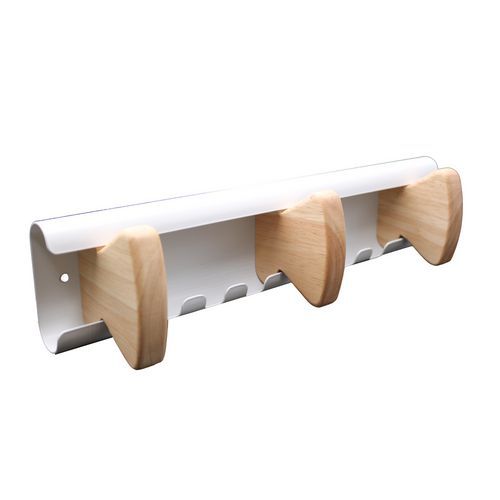 Patere Aurora Blanc Hetre 3 Accroche - Unilux