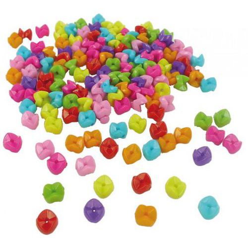 Bocal 650 (environ) perles à emboîter plastique multicolores. thumbnail image 1