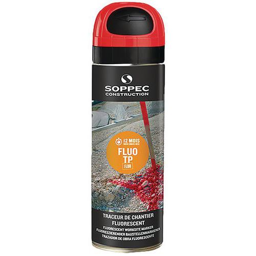Traceur De Chantier Premium - Fluo Tp Rouge - Soppec