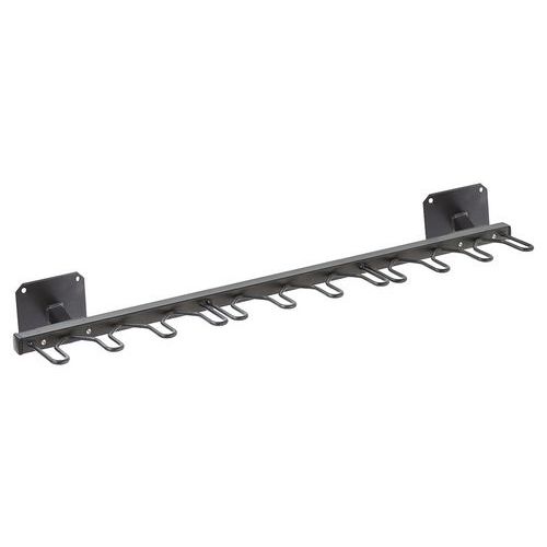 Mottez - Support Mural pour 9 Trottinettes - Acier Anthracite 119cm - Robuste et Éco-responsable