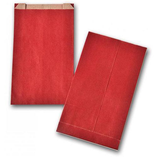 Sac papier kraft rouge à soufflet 60g 24 x 41 cm (Paquet de 250) thumbnail image 1